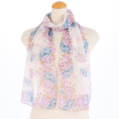 サード　コレクション
インド製 シルク混花柄プリントストール