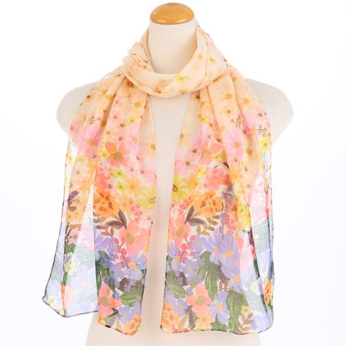 サード　コレクション
インド製 シルク混花柄プリントストール