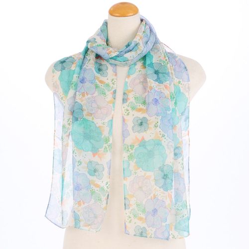 サード　コレクション
インド製 シルク混花柄プリントストール