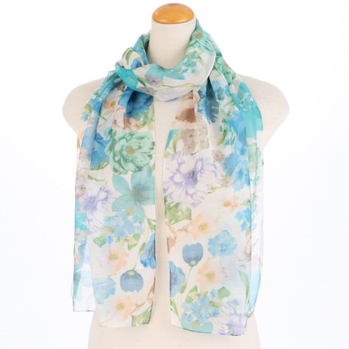 サード　コレクション
インド製 シルク混花柄プリントストール