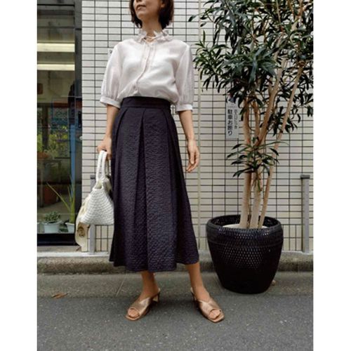 ダブル・フェース
Doubleface Tokyo フリルネック前リボン半袖ブラウス