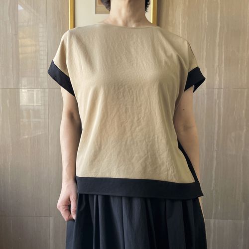 一珠
KOKIA ヴィンテージジョーゼットバイカラープルオーバー