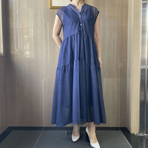 一珠
KOKIA デニム柄プリントティアードワンピース