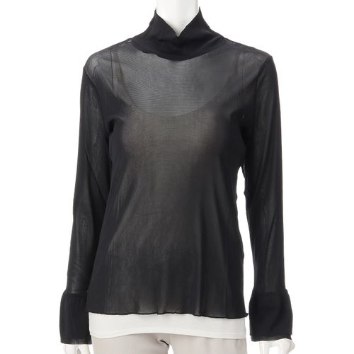 ジェイシーインターナショナル
Super Beauty 袖先リボン使いハイネックパワーネットトップス