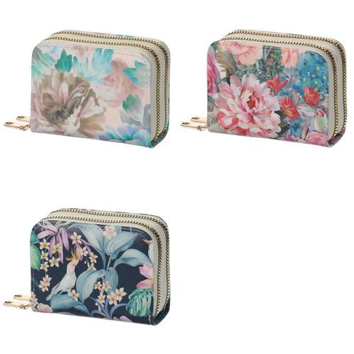 生駒クロス
ダブルファスナー式花柄カード入