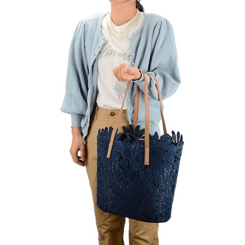 ラルジュ
花柄レースカゴ型バッグ 縦型