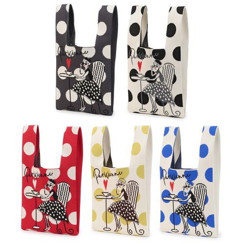 サード　コレクション
ドットと女の子ニットバッグ