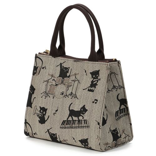 パン．クリエーション
ねこバンド Wファスナー角型バッグ