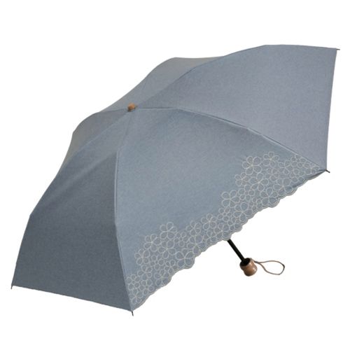 小木曽産業
晴雨兼用 シャンブレー花畑刺繍折傘