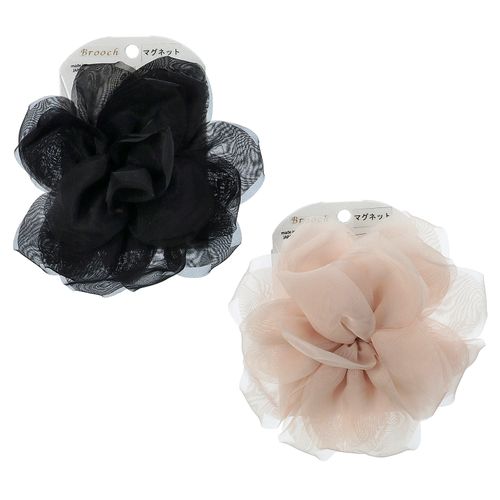 ピーズ
フラワーマグネットブローチ