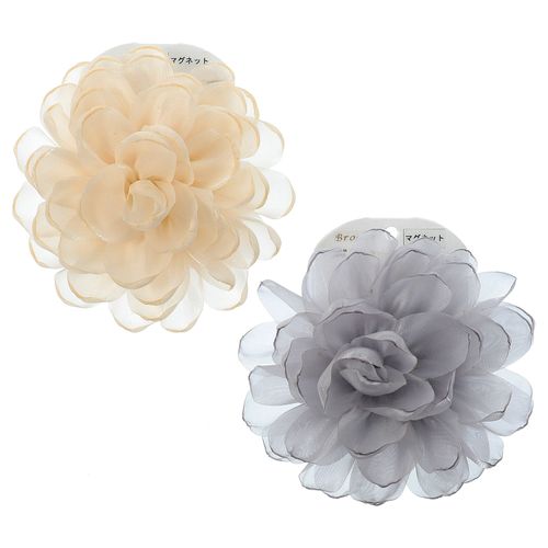 ピーズ
フラワーマグネットブローチ