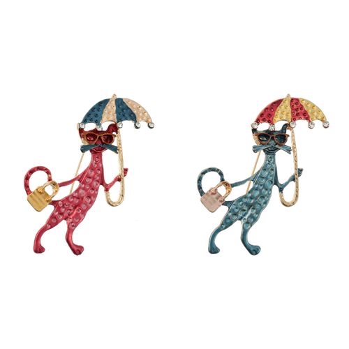 ジェノバ
猫傘ブローチ