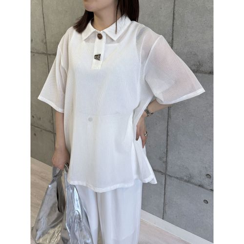 ドリーム
ROSIEE ニュアンス釦メッシュBIGシャツ