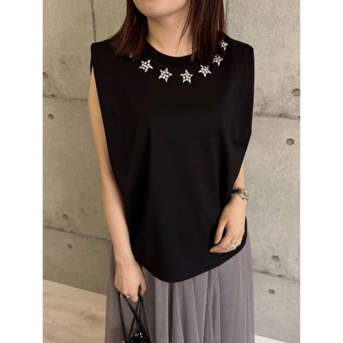 ドリーム
ROSIEE 星ビジューノースリーブTシャツ