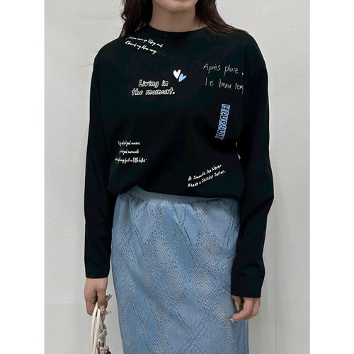 ドリーム
ROSIEE レタリングプリントロングTシャツ