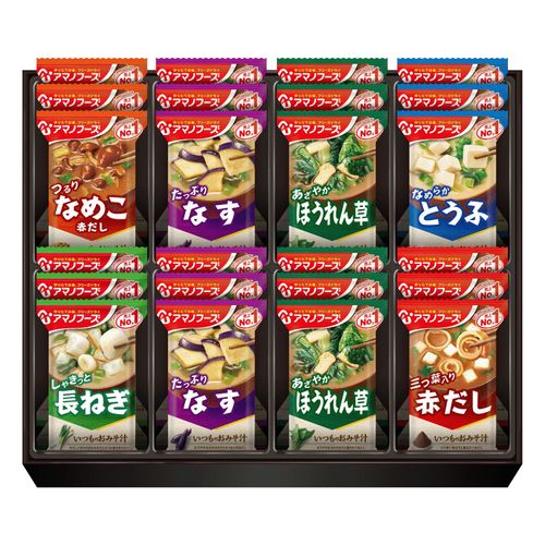 4971334212284







アサヒグループ食品
アマノフーズ おみそ汁ギフト（24食入）300M