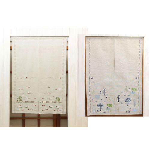 クレイブ
刺繍 羊／鳥 のれん