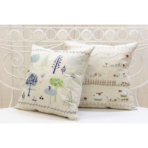 クレイブ
刺繍 羊／鳥 クションカバー