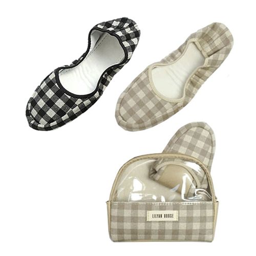 プラワン
ギンガムチェック柄携帯スリッパ