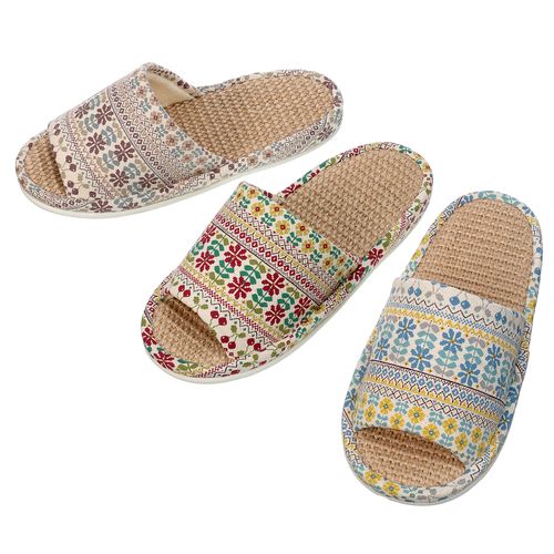 ラッキー産業
ノルディックフラワー麻中スリッパ