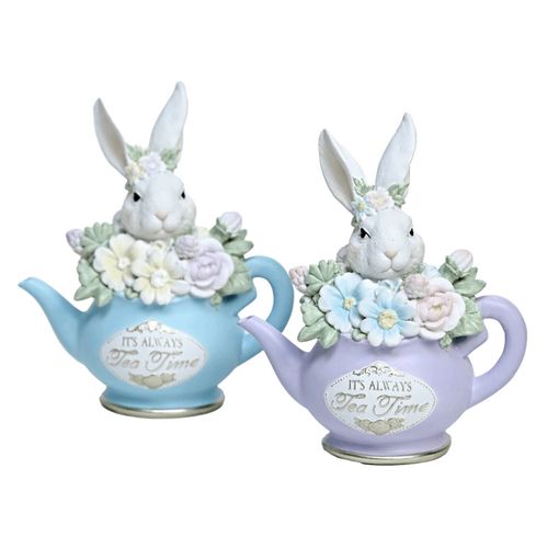 011490



ハルモニア
パステルティーポットラビットオブジェ （ブルー／パープル）