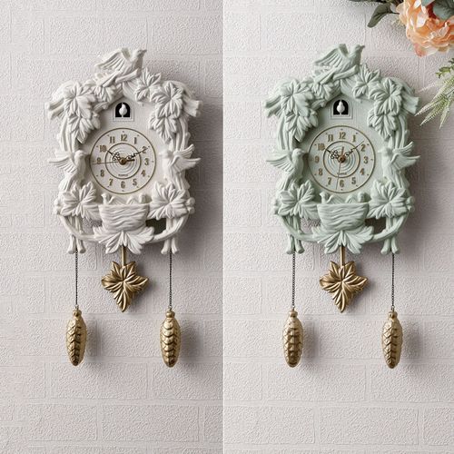 ハルモニア
ソリッドハト時計 ホワイト／ミントグリーン※時報機能なし