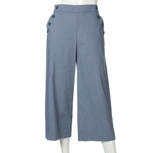 玉一商店
シャンブレー縦ストレッチパンツ