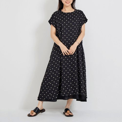 ＹＵＲＫプラン
YURK geniet van ドット刺繍ダブルヘムワンピース