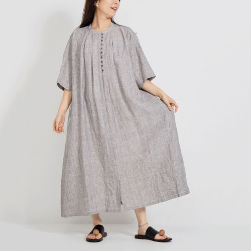 ＹＵＲＫプラン
YURK geniet van 先染めグレンチェック多釦ワンピース