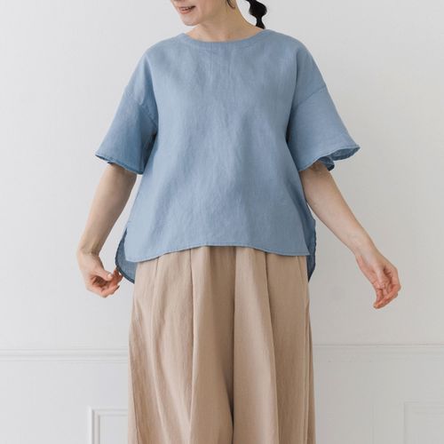 ピープル
Crea delice リネンフレアースリーブブラウス