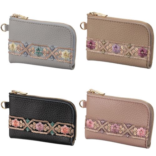 Ｋｅｙｓ　ＴＯＫＹＯ
イタリアンレザー×インド刺繍テープポーチ