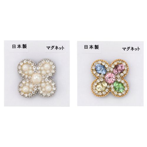 ノブレス
四つ葉ビジューマグネットブローチ