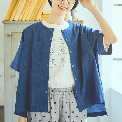 ノンノ
cloudnine 4ozデニム無地ポケット付きブラウス