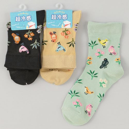 エイコー
Natural Collection クルー丈 超冷感 小鳥柄 靴下