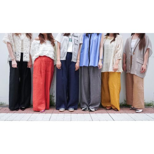 大村産業
JEUNE ET JOYEUX フレンチリネンワイドパンツ 65丈