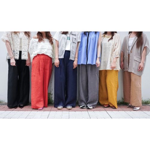 大村産業
JEUNE ET JOYEUX フレンチリネンワイドパンツ 73丈
