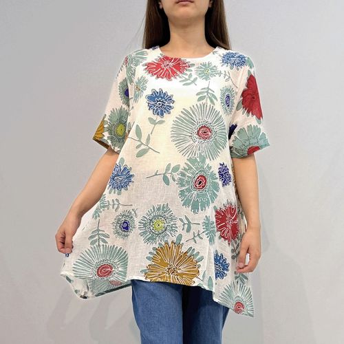 玉一商店
刺繍使いプリントチュニック