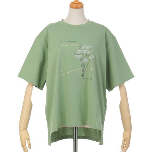 三澤
vingtrois ポイントレースプリントTシャツ