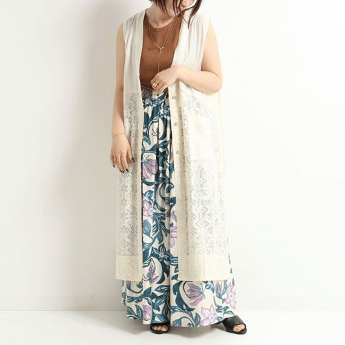 オンアンドオン
MAFRAIS ローン×レース切替えロングジレ