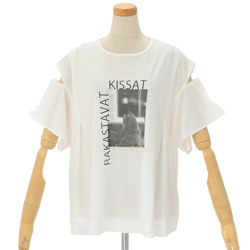 オンアンドオン
MAFRAIS シアースラブショルダースリットフォトTEE