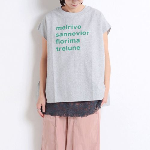 オンアンドオン
le colis リネンタッチフレンチ袖タックTEE