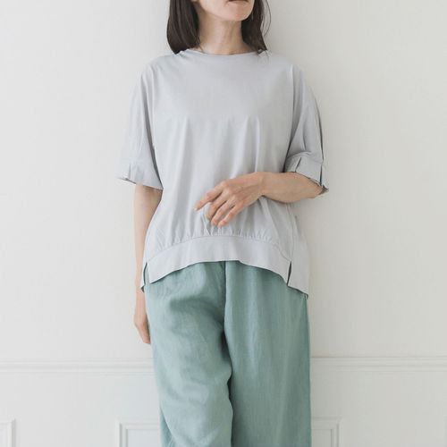 ピープル
Crea delice シルケット天竺タックスリーブTブラ