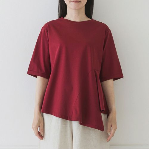 ピープル
Crea delice シルケット天竺イレギュラーヘムTシャツ