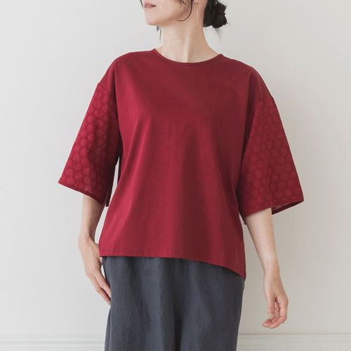 ピープル
Crea delice レース袖後リボンTシャツ