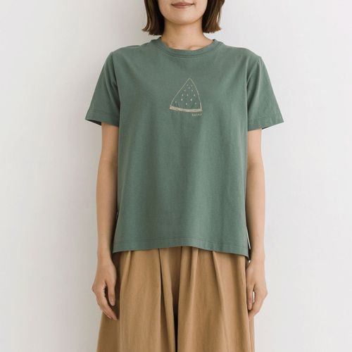 ピープル
kermu ラフィ天竺フルーツ柄刺繍Tシャツ
