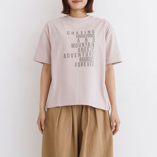 ピープル
kermu ラフィ天竺ロゴプリントTシャツ
