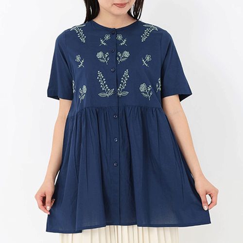ジジョン
T’BIS STUDIO ハンド風刺繍フレアー半袖ロングブラウス
