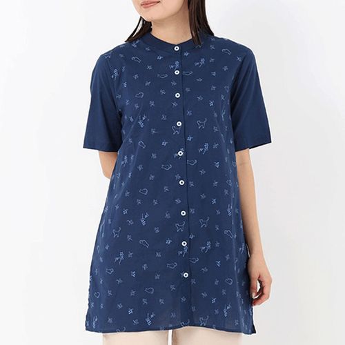 ジジョン
T’BIS STUDIO ネコ刺繍スタンドネックチュニックシャツ