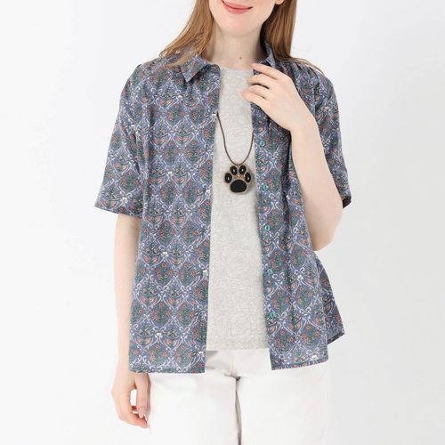 ジジョン
T’BIS STUDIO 半袖キャンブリック花ネコプリントシャツ