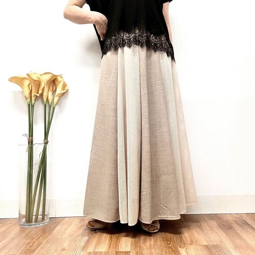 クリーク
MONiLE 麻タッチ＆メッシュコンビスカート